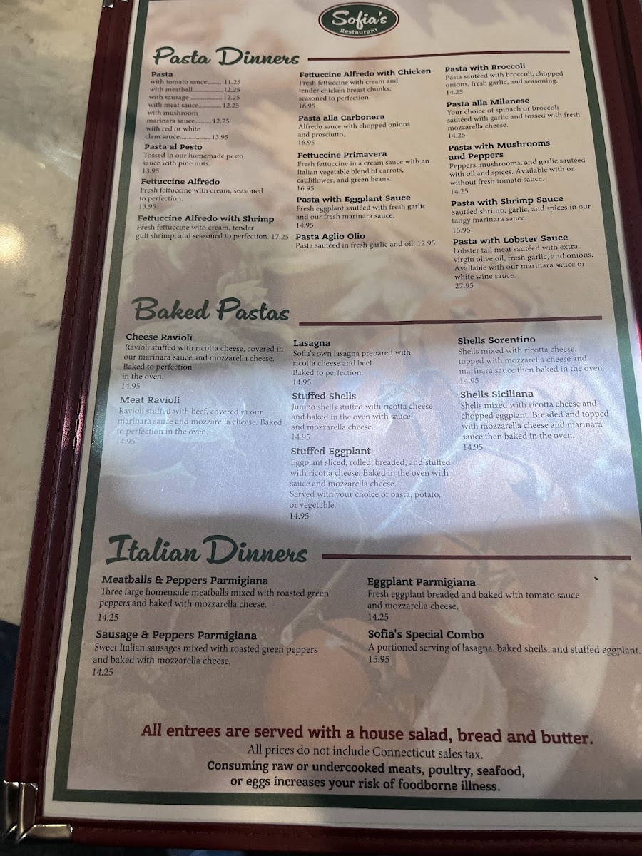 Menu Sofia's Restaurant & Pizzeria-9