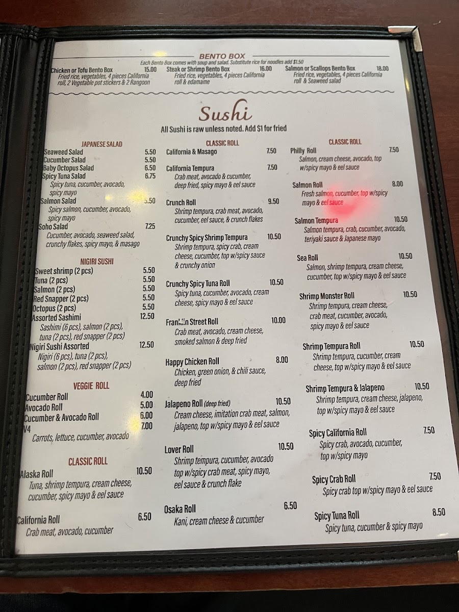 Menu Soho Bar & Grill-8
