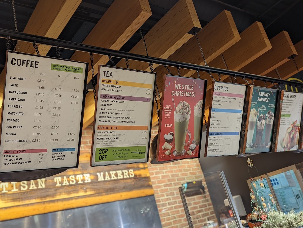 Menu Soho Coffee Swindon Outlet Centre-1