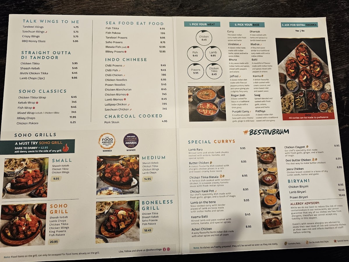 Menu Soho Cottage-1