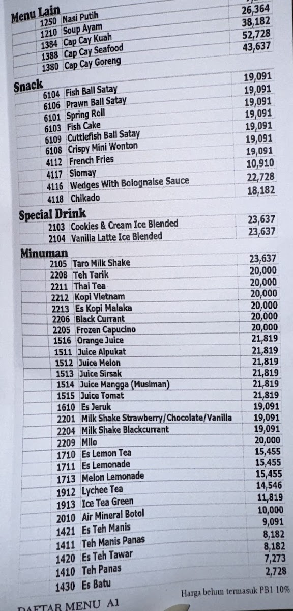 Menu Solaria - Jogja City Mall-8