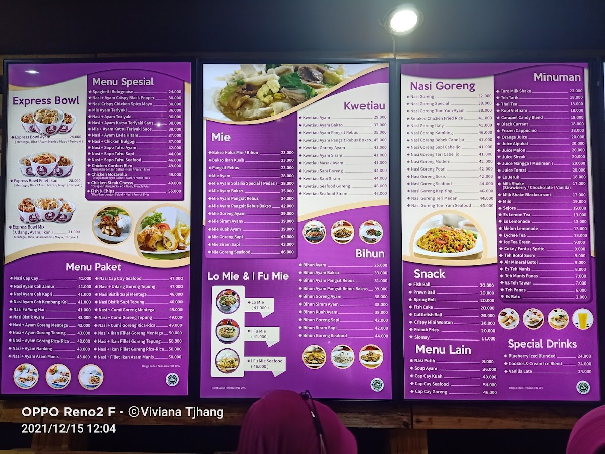 Menu Solaria - Mal Ciputra Semarang-2