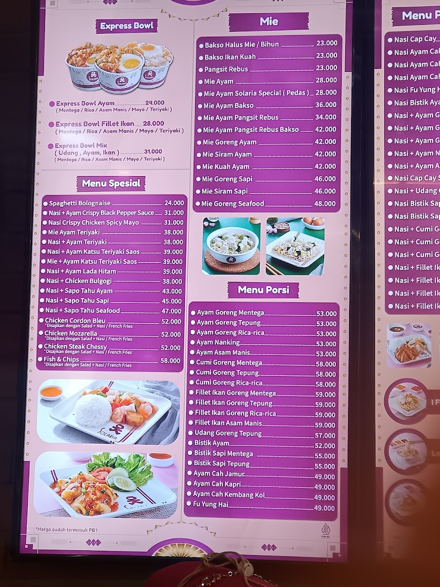 Menu Solaria Mall Of Serang-5