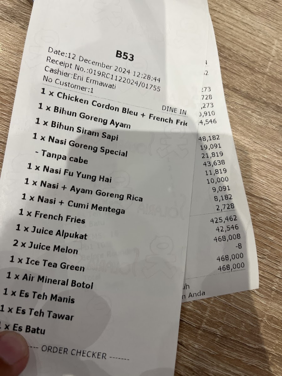 Menu Solaria Mall Of Serang-9