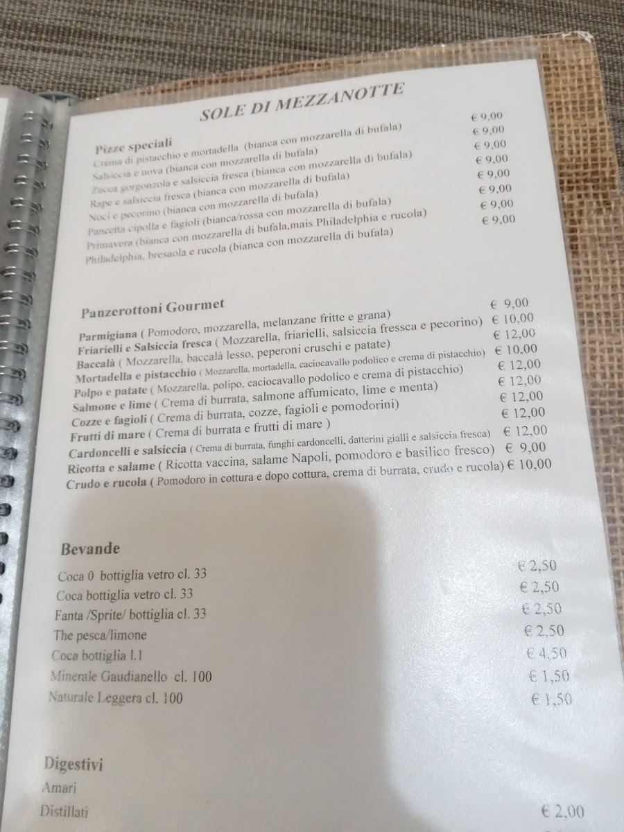 Menu Sole Di Mezzanotte-1