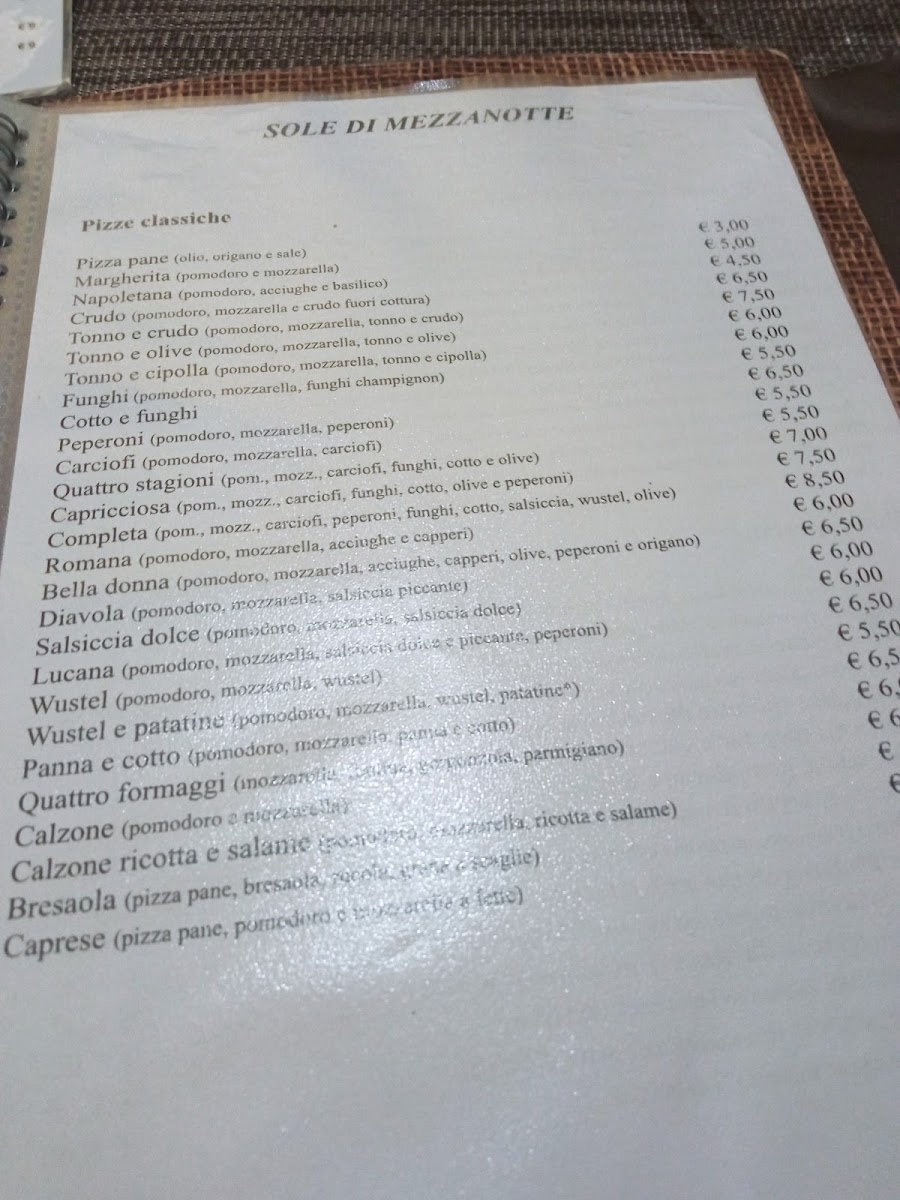 Menu Sole Di Mezzanotte-2