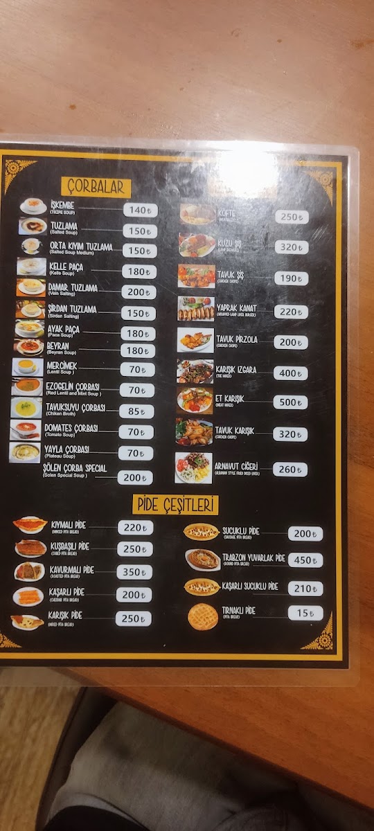 Menu Solen Corba-3