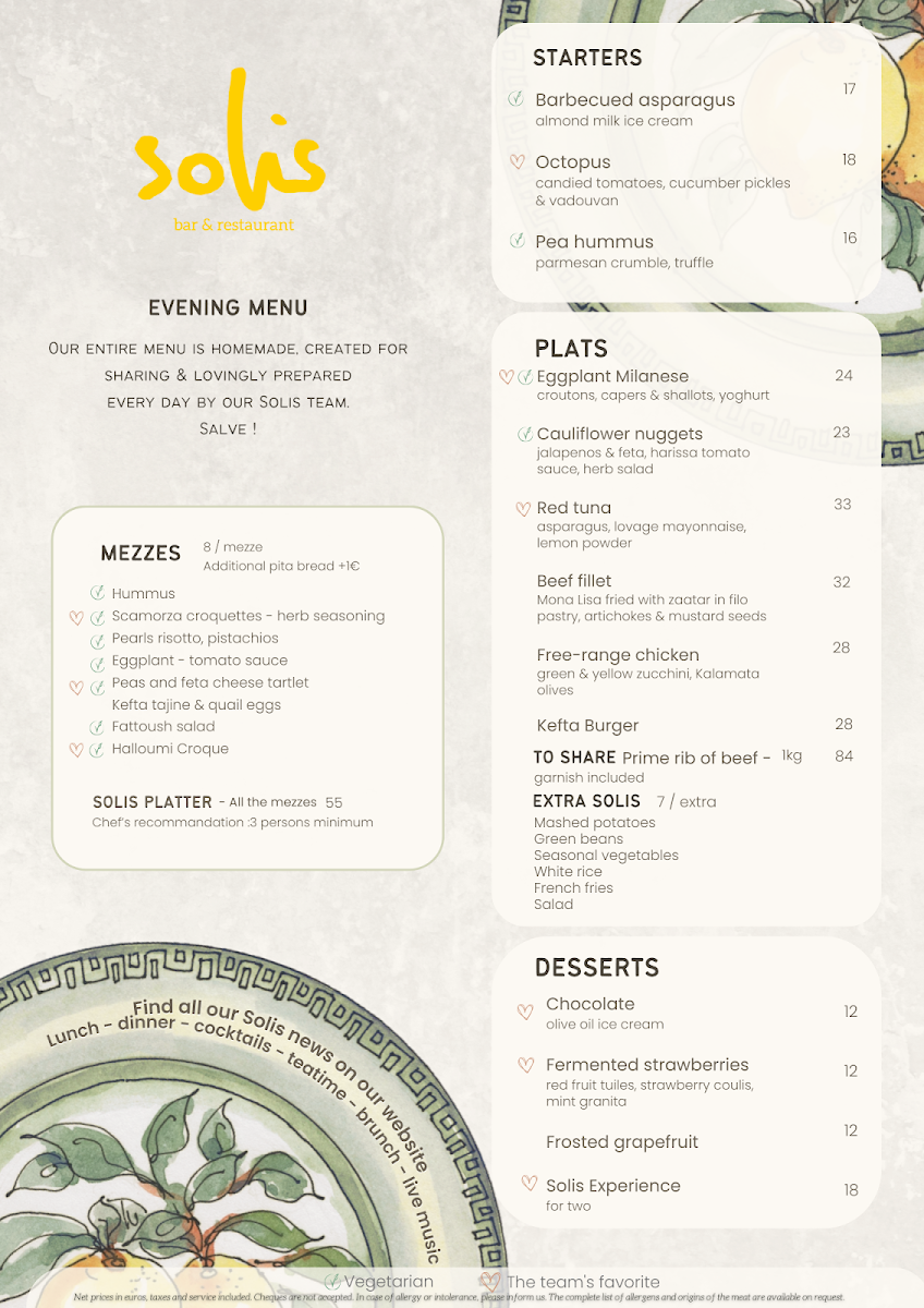 Menu Solis Bar & Restaurant Méditerranéen-3