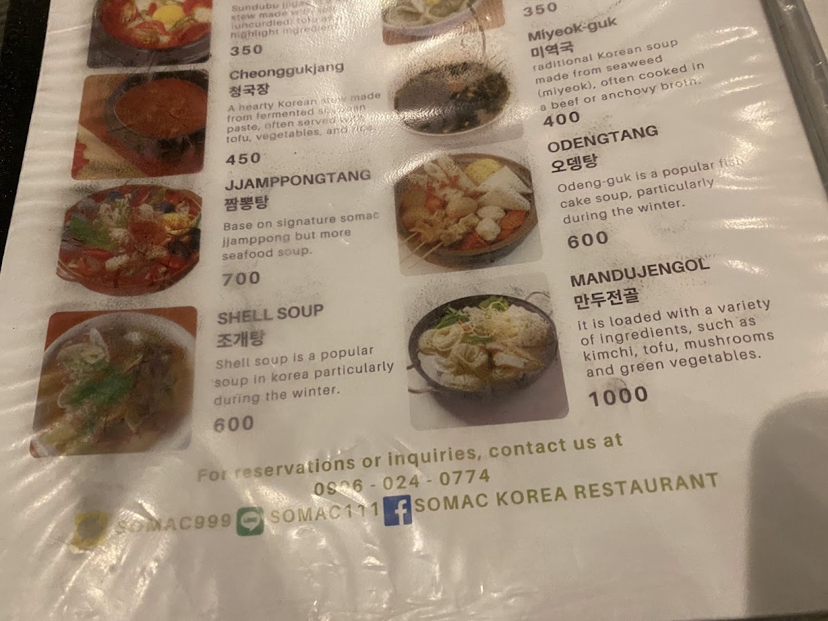 Menu Somac Korean Restaurant-5