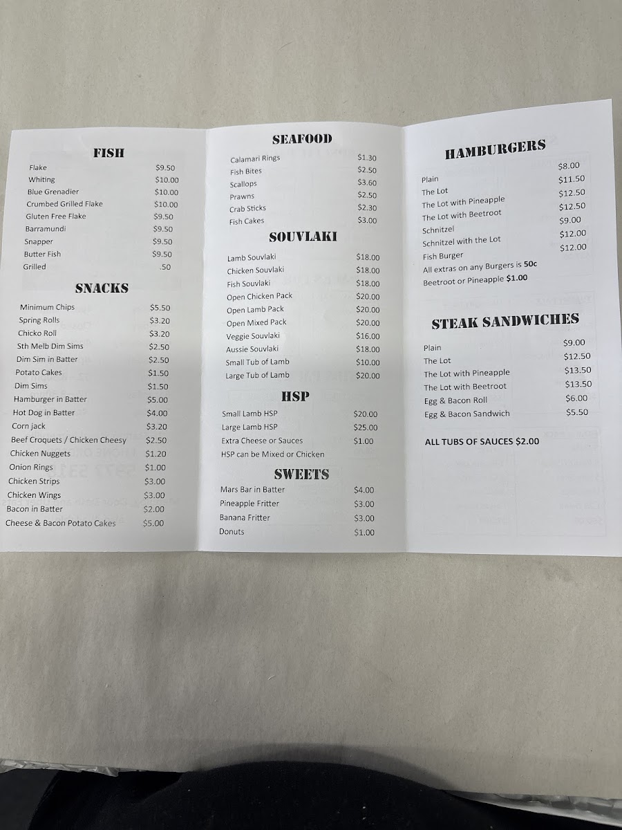 Menu Somerville Fish And Chip Shop-4