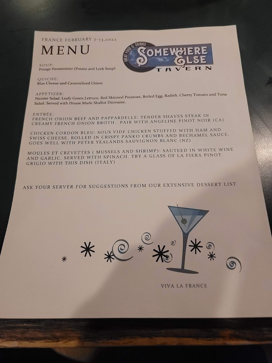 Menu Somewhere Else Tavern-2