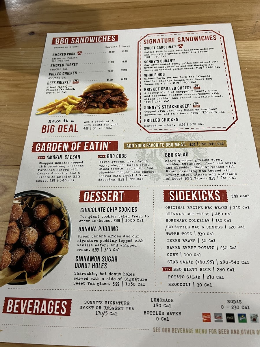 Menu Sonny's Bbq-1