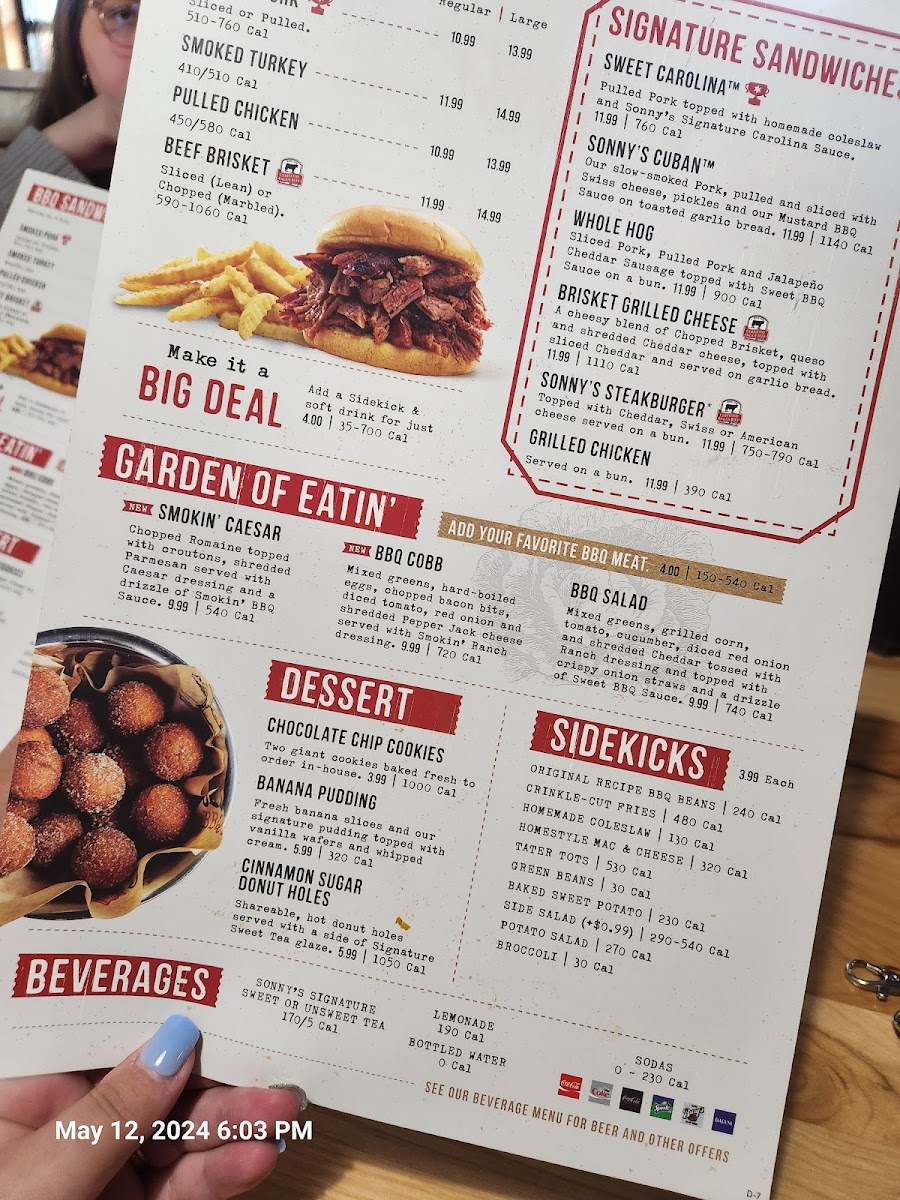 Menu Sonny's Bbq-10