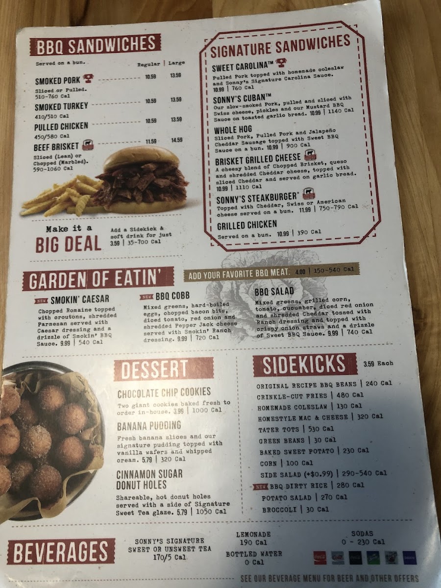 Menu Sonny's Bbq-4