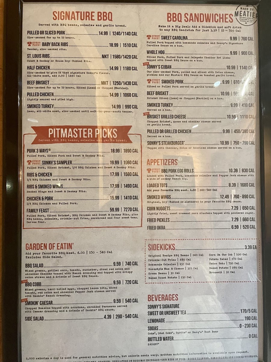 Menu Sonny's Bbq-6