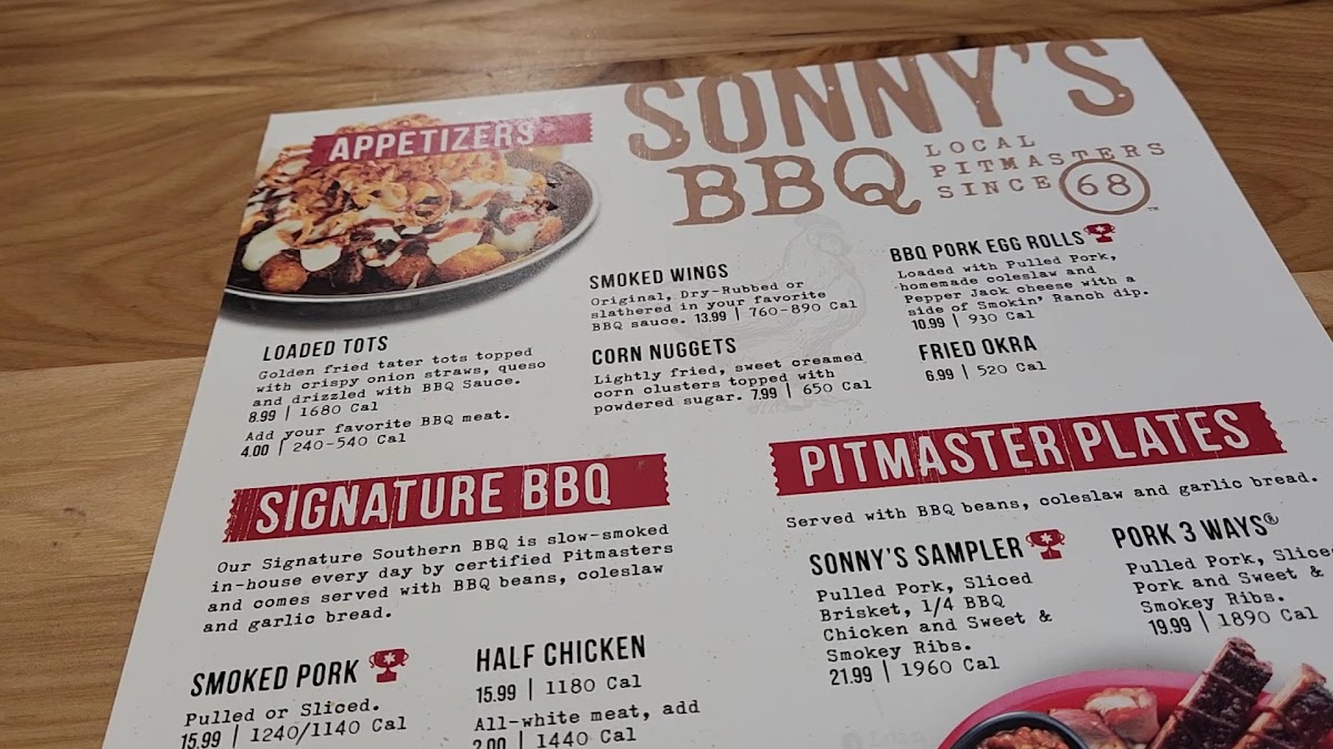 Menu Sonny's Bbq-9