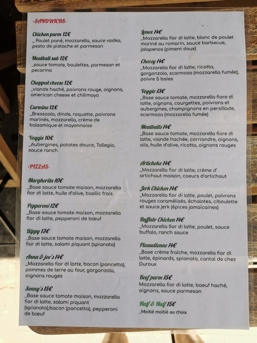 Menu Sonny’S Pizza-3