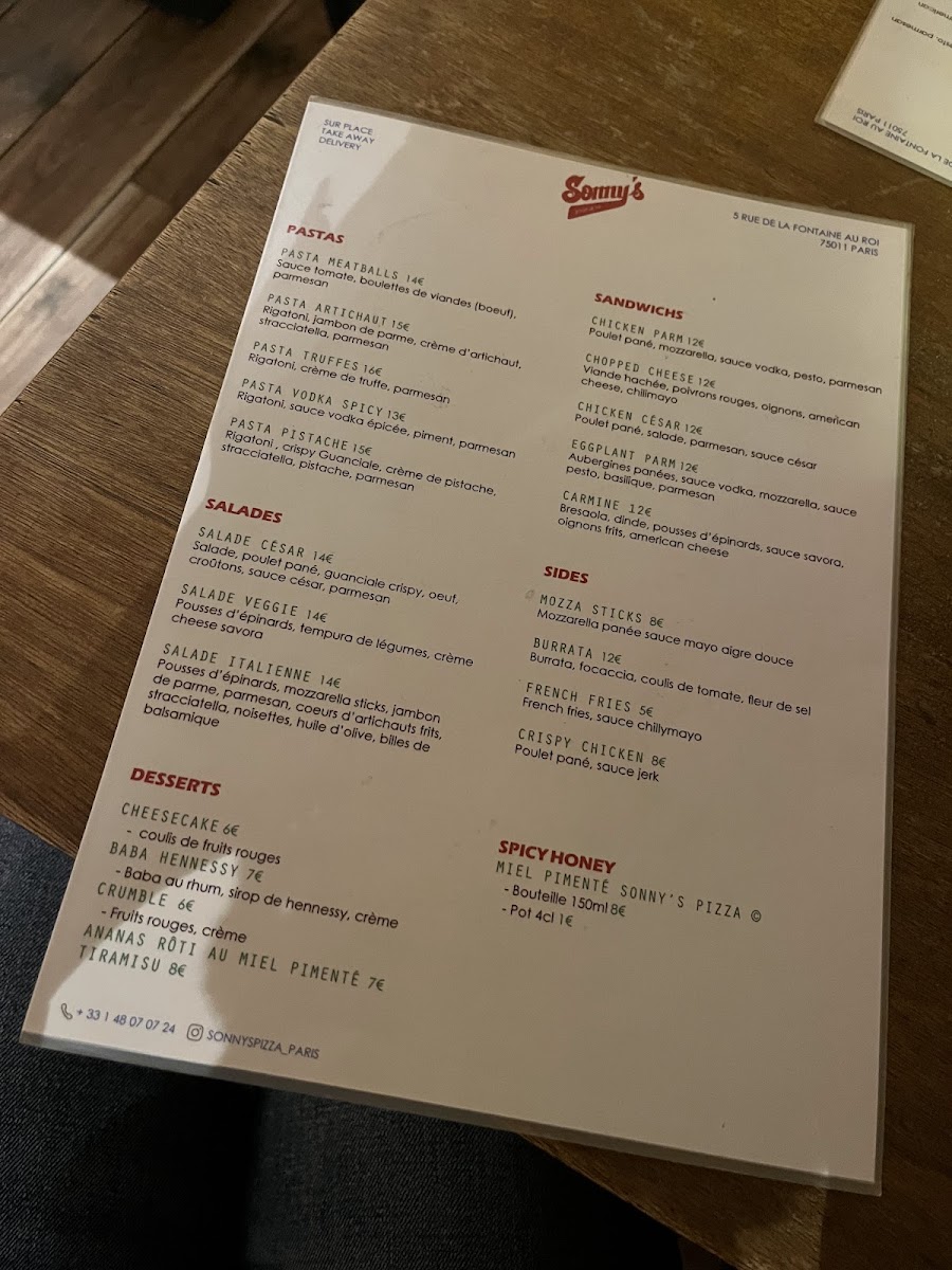 Menu Sonny’S Pizza-7