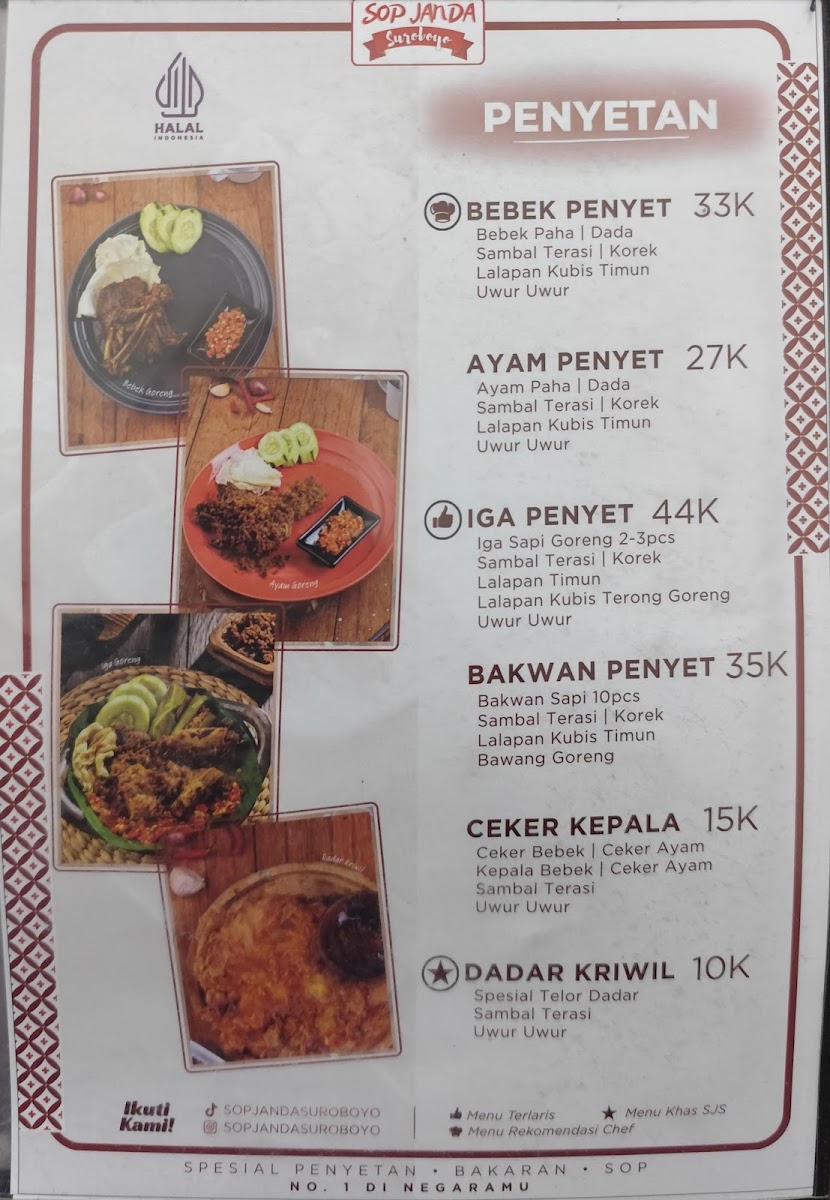 Menu Sop Janda Suroboyo - Merr-1