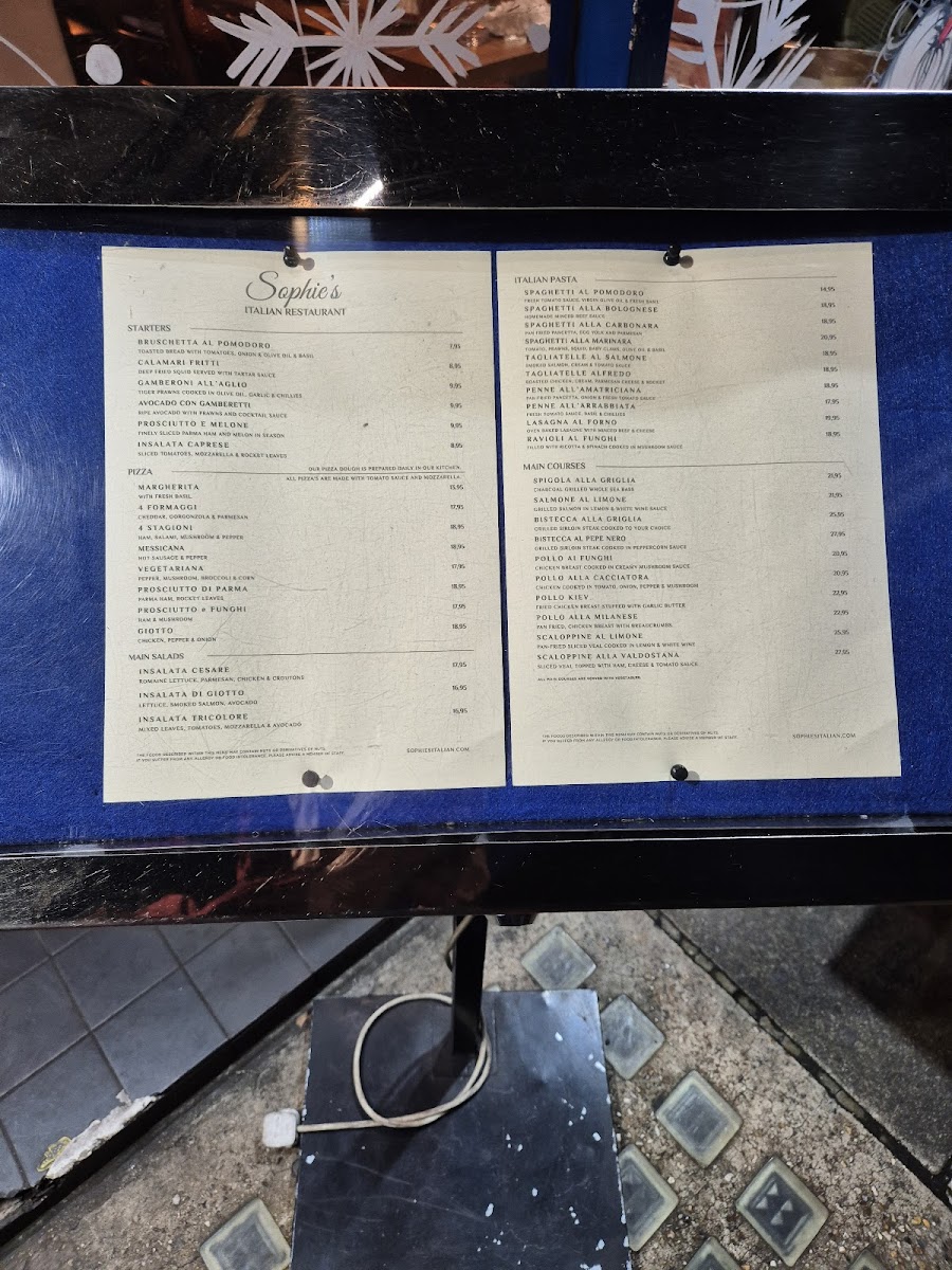 Menu Sophie’S Italian Restaurant & Pizza-4