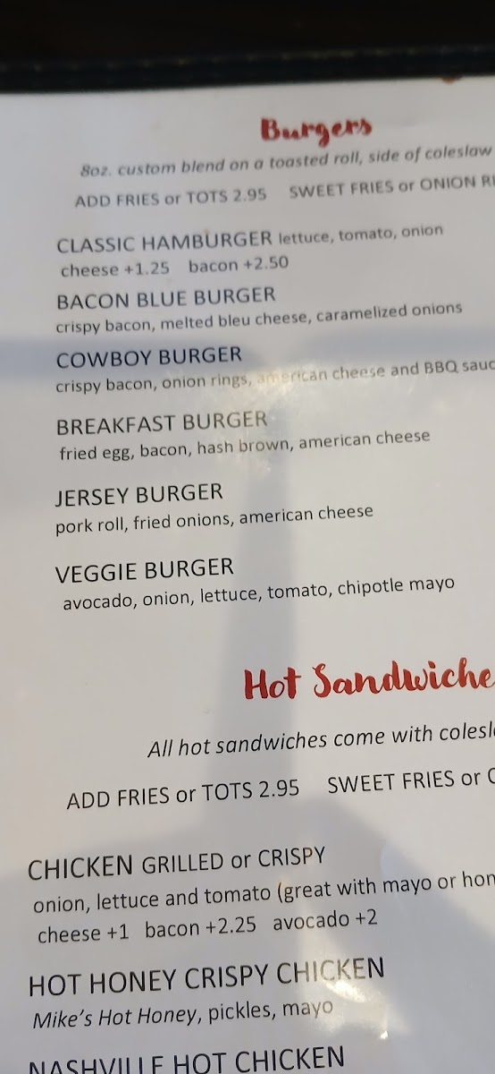 Menu Sorrentino's Ii-1
