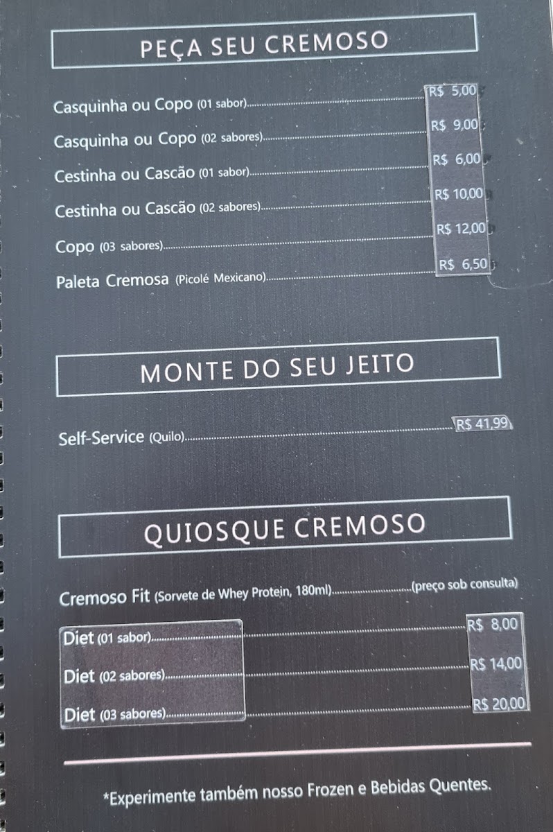 Menu Sorveteria Cremoso-8