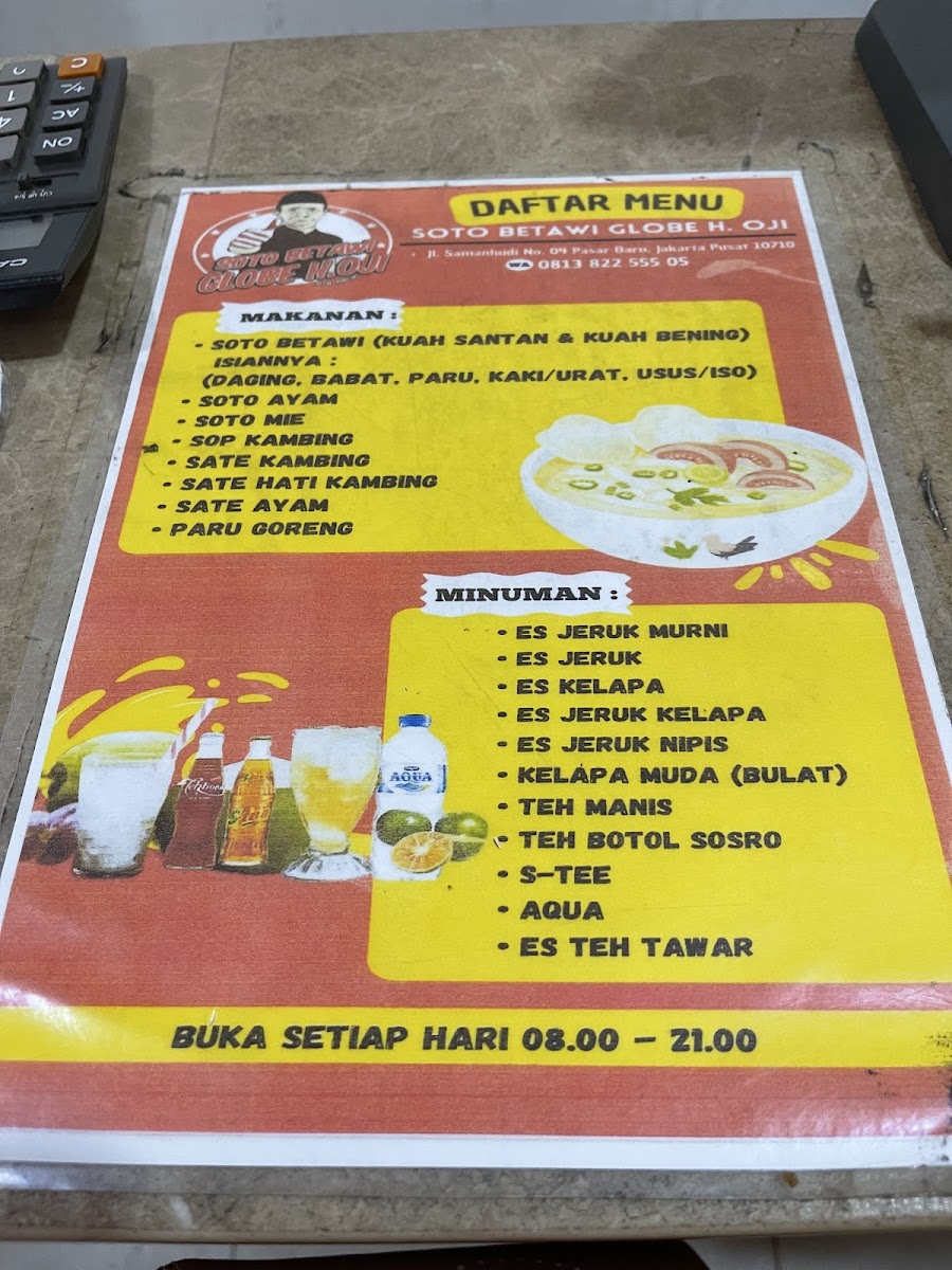 Menu Soto Betawi Globe H. Oji-9