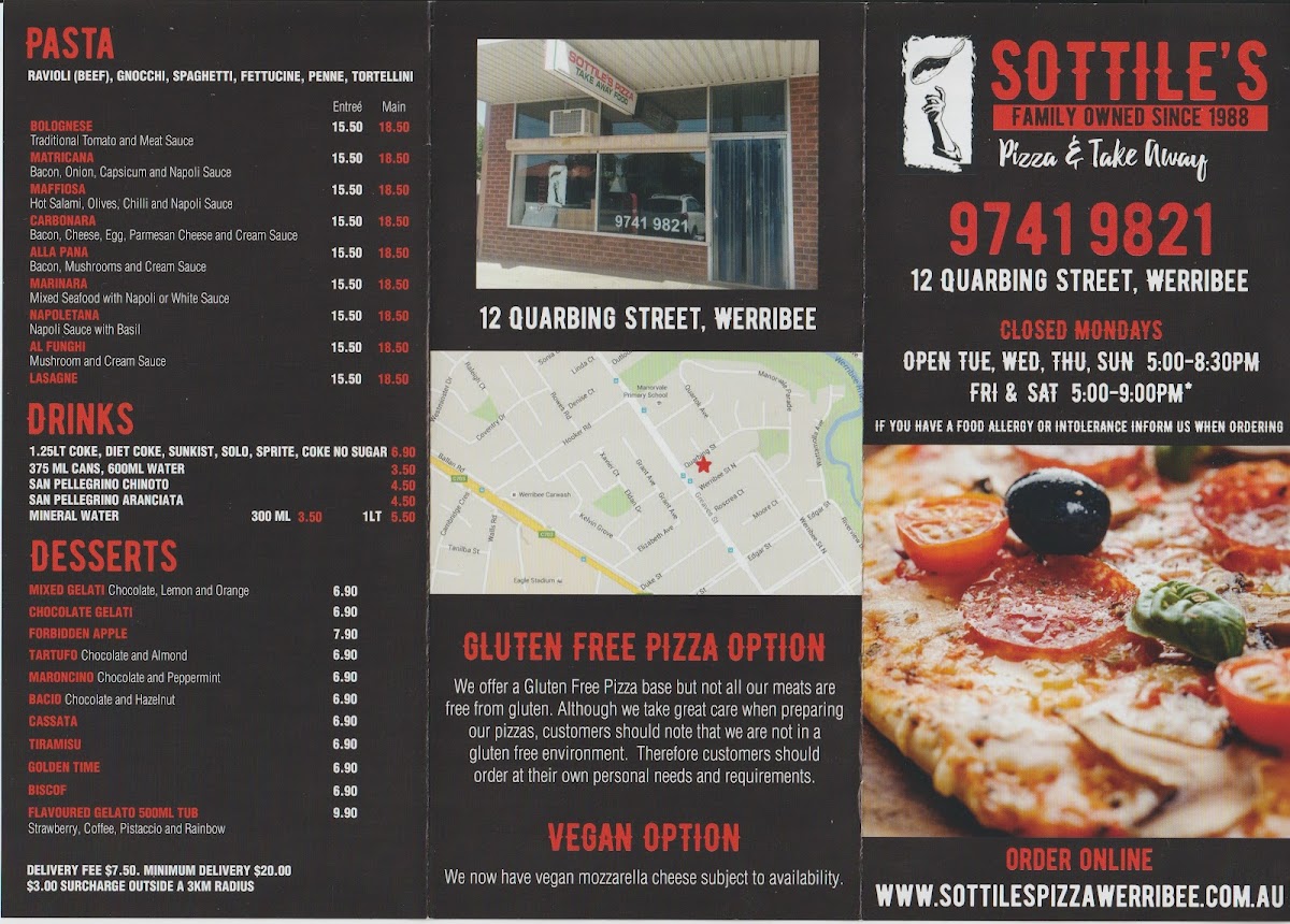 Menu Sottile's Pizza Werribee-2