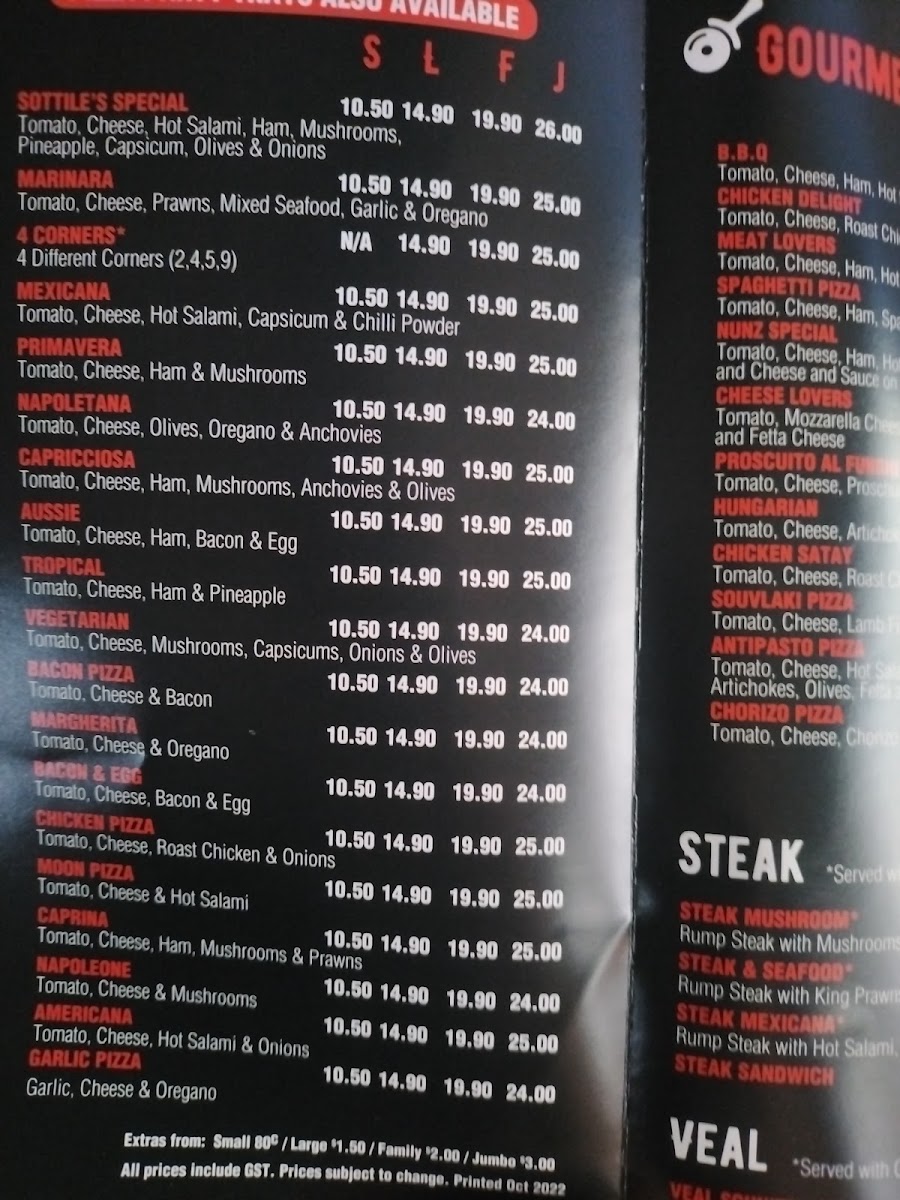 Menu Sottile's Pizza Werribee-5