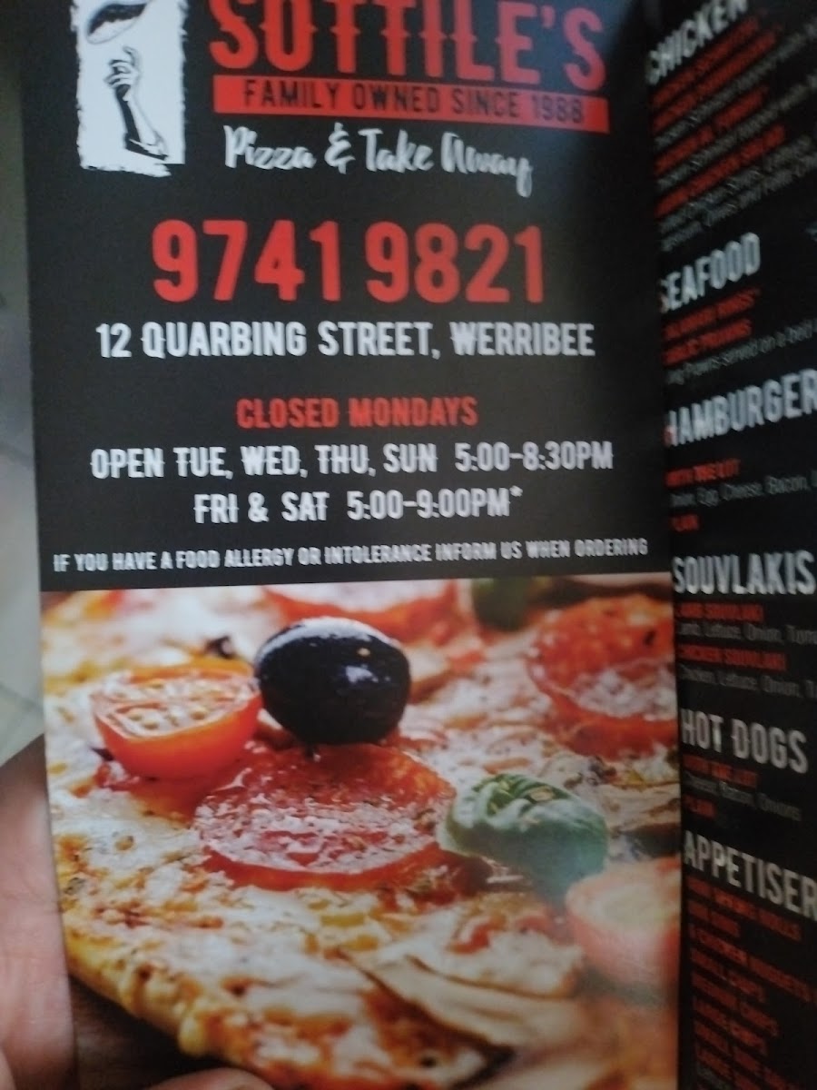 Menu Sottile's Pizza Werribee-8