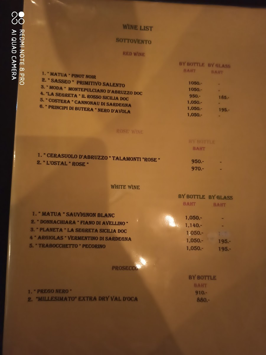 Menu Sottovento Italian Restaurant-2