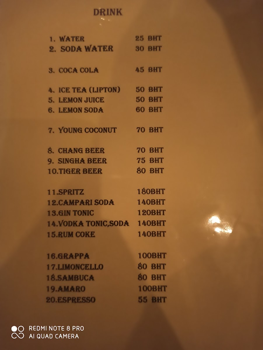 Menu Sottovento Italian Restaurant-6