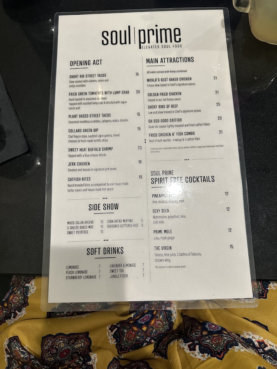 Menu Soul Prime-10