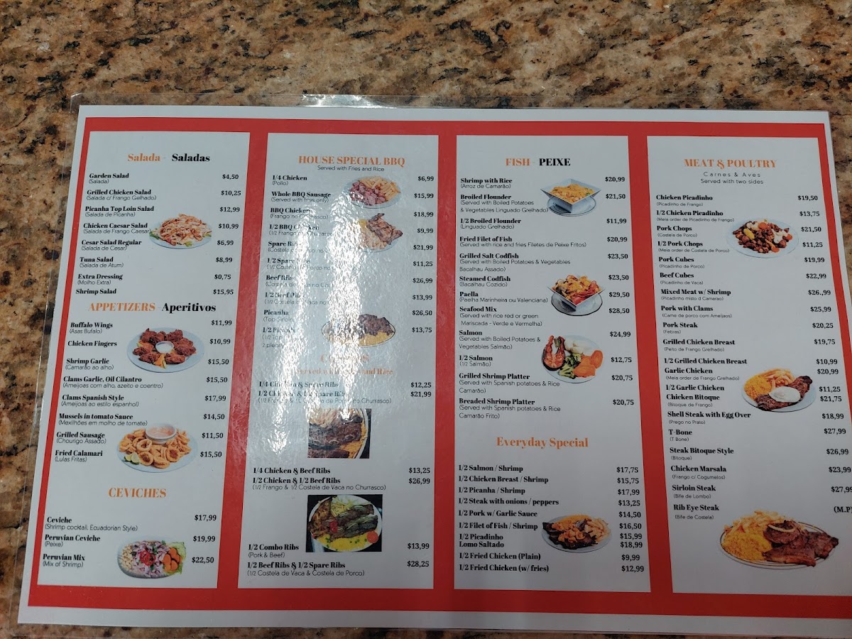 Menu South Barbeque Restaurant-1