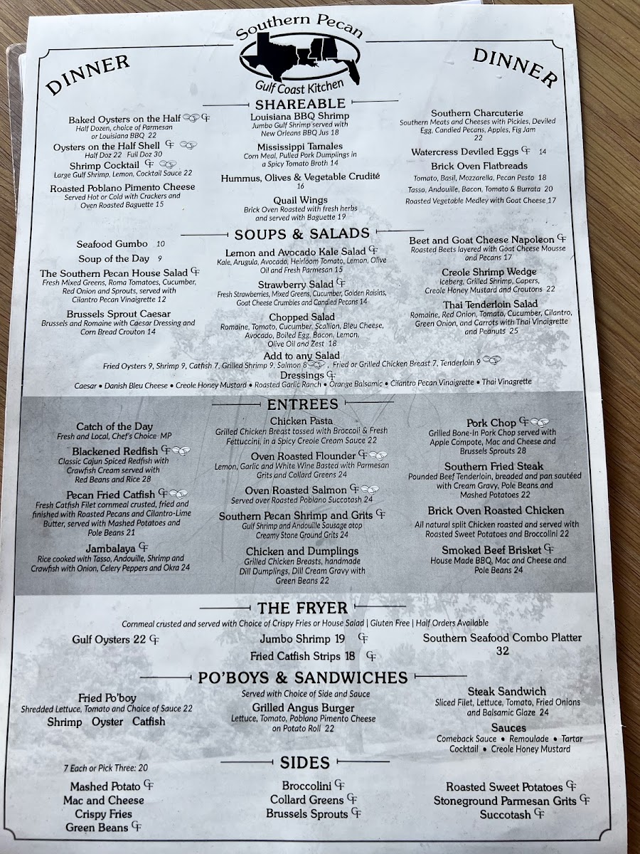 Menu Southern Pecan - Gulf Coast Kitchen-2