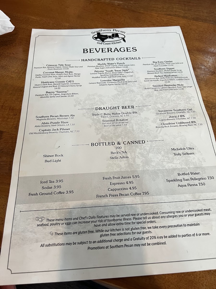 Menu Southern Pecan - Gulf Coast Kitchen-7