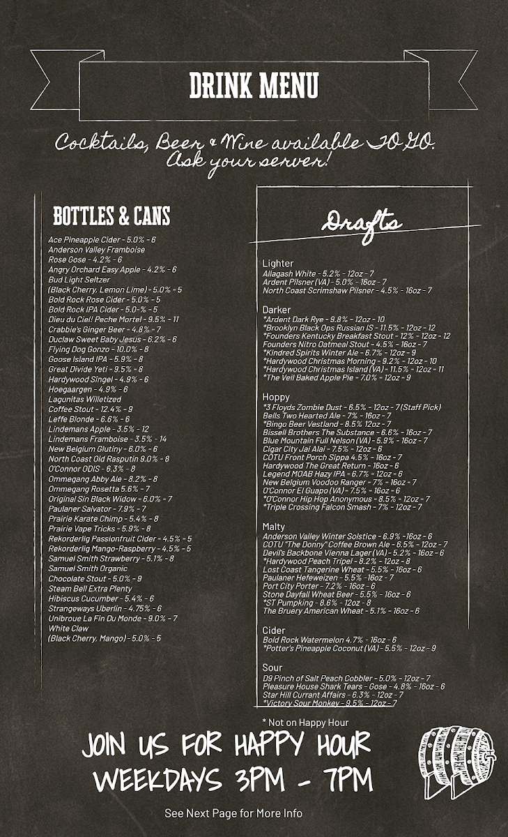 Menu Southern Railway Taphouse-2