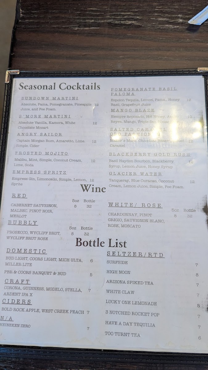 Menu Southern Railway Taphouse-4