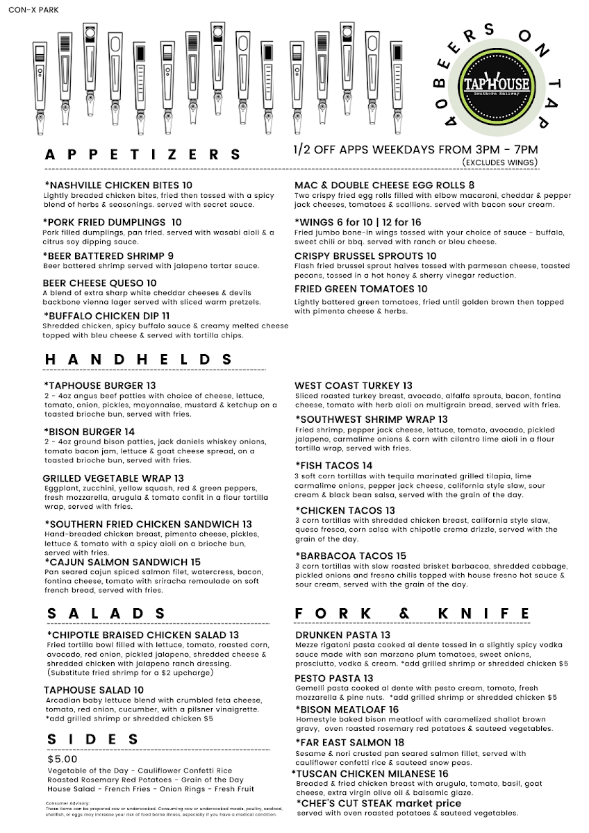 Menu Southern Railway Taphouse-5