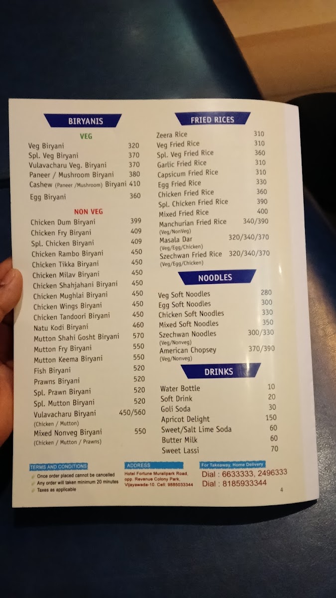 Menu Southern Spice Family Restaurant & Conference Halls-10