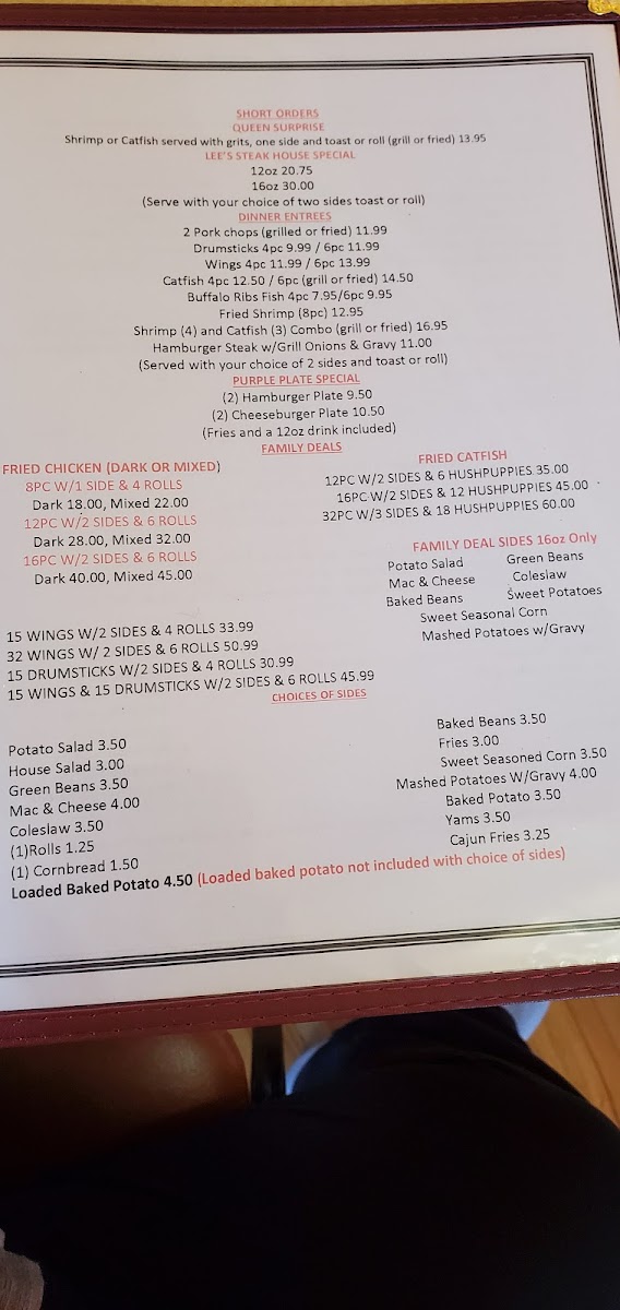 Menu Southern Style Restaurant & Catering-7