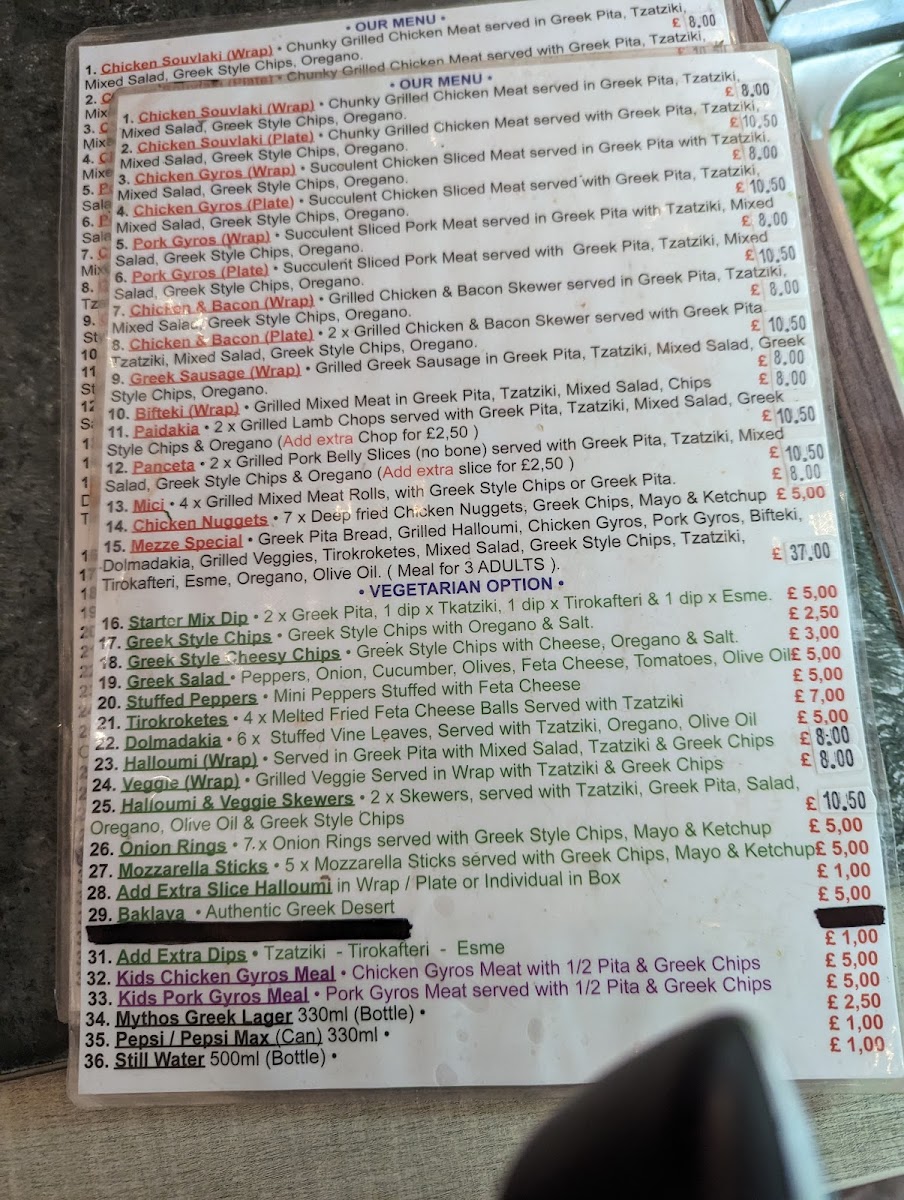 Menu Souvlaki And Gyros Exeter ️-2