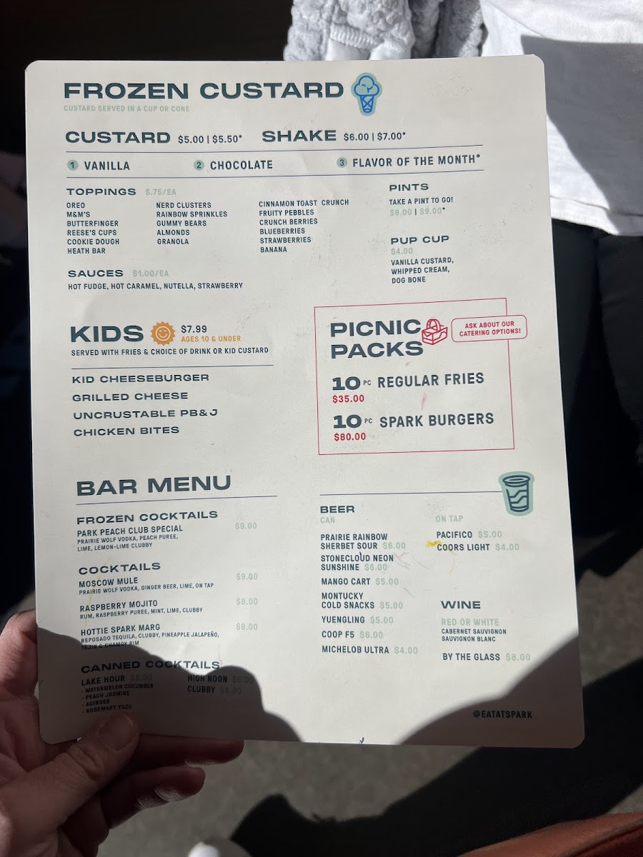 Menu Spark-1