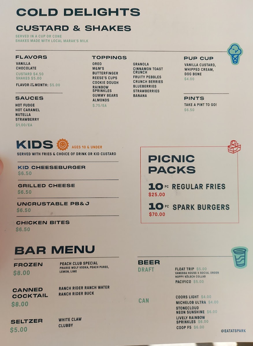 Menu Spark-5