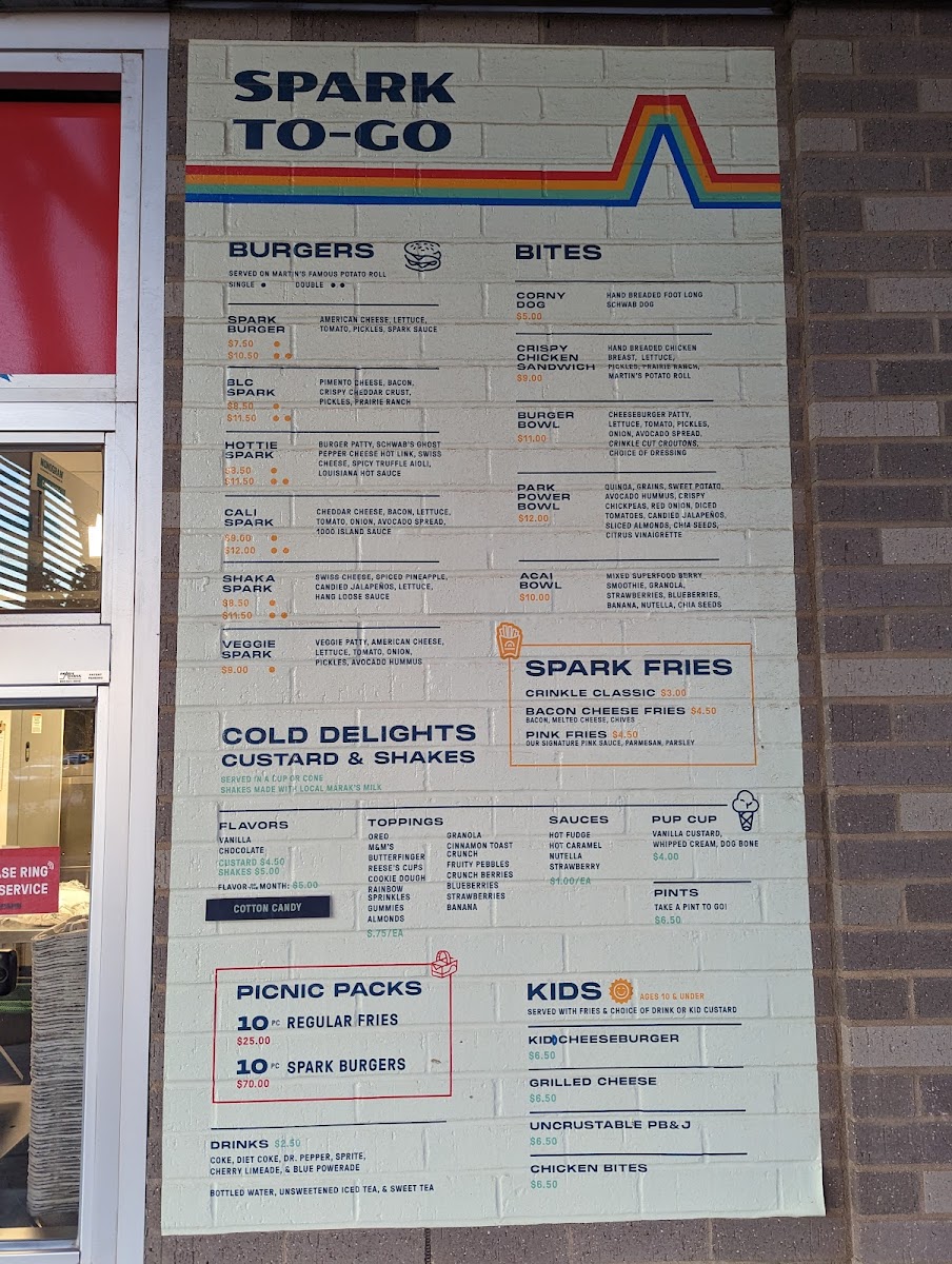Menu Spark-9