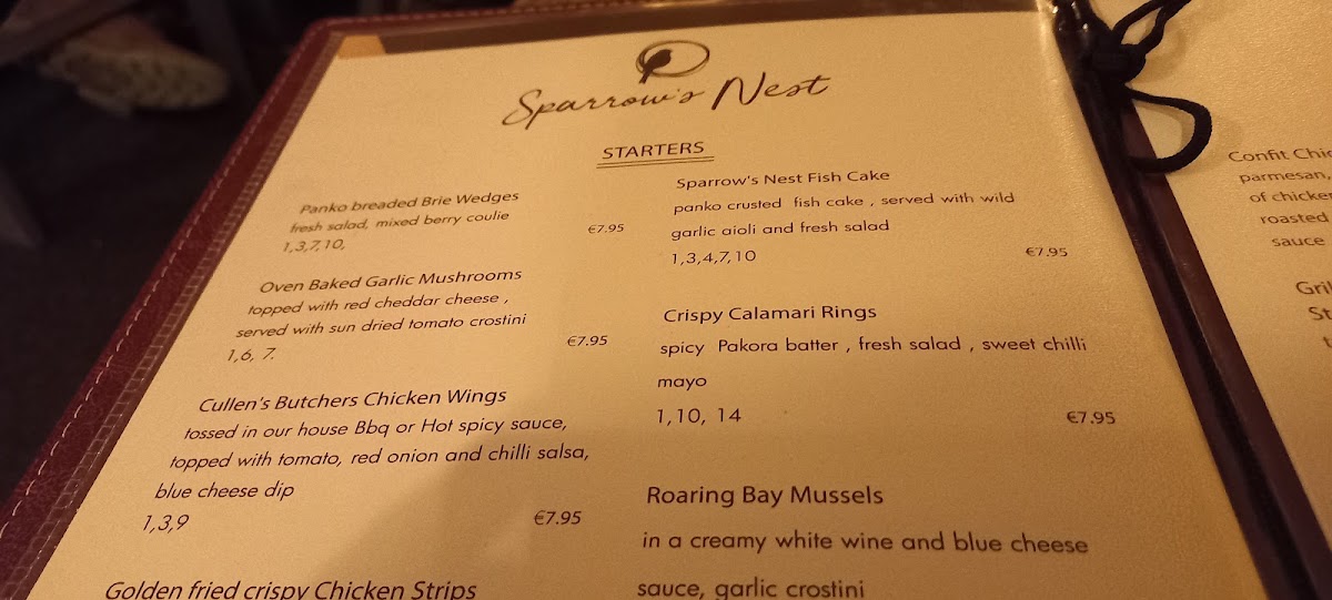 Menu Sparrows Nest Restaurant-6