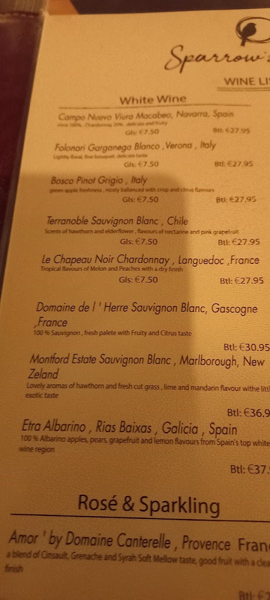 Menu Sparrows Nest Restaurant-7