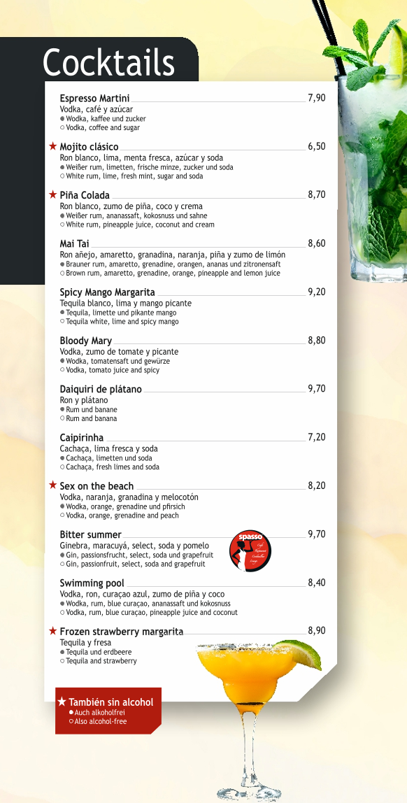 Menu Spasso Calpe | Restaurante Italiano - Pizzería-6