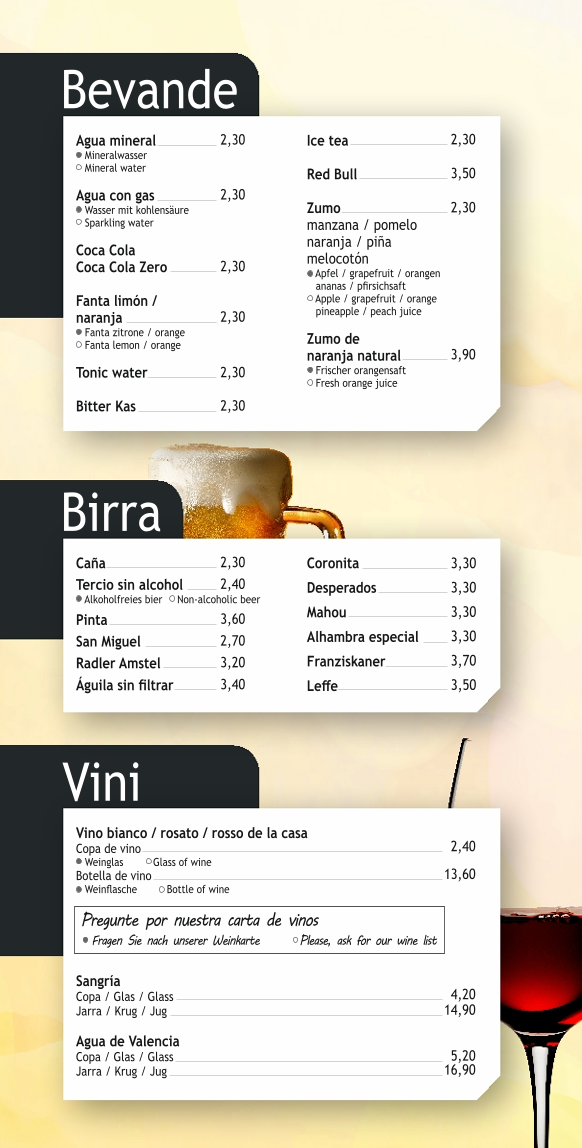 Menu Spasso Calpe | Restaurante Italiano - Pizzería-9