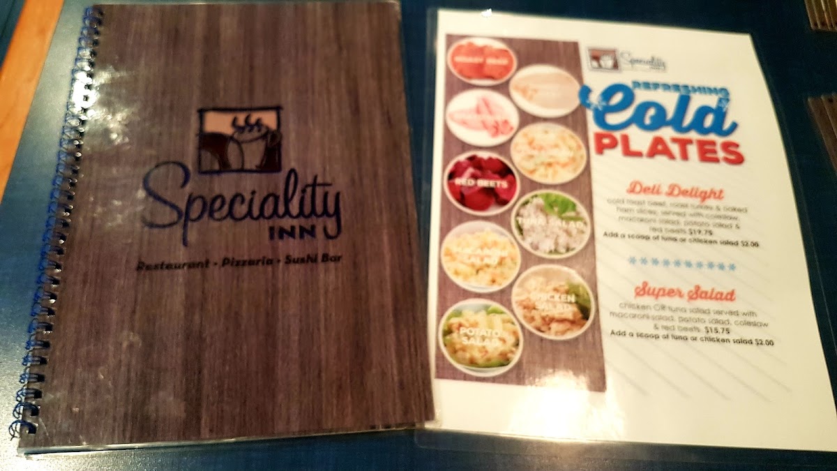Menu Speciality Inn-1